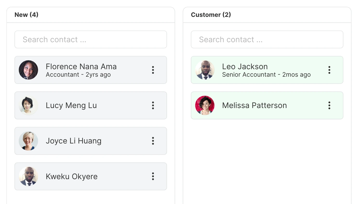 Contact import feature.